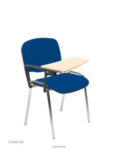 Krzesło ISO-TE, rób wygodnie notatki, atest ergonomiczny, Nowy Styl chrom C10