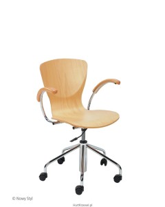 Krzesło BINGO wood, Nowy Styl,  wygodne krzsło obrotowe  x10