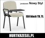 Krzesło dla biur ISO Nowy Styl, wygodne, stos 10 szt, atesty, black  tr C10