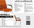LOCO II krzesło konferencyjne Nowy Styl click chrom RAL9005 RAL9006