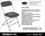 Krzesło POLYFOLD PLUS, składane, z tapicerką, mocne, atesty - Nowy Styl C22