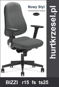 Krzesło biurowe na kółkach BIZZI, siedzenie aktywne, atest - Nowy Styl, r15 fs ts25  C10.wu