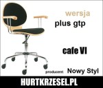 Krzesło CAFE VI komfortowe, wygodne, chrom, Nowy Styl krzesła CAFE wood gtp  C10