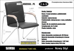 Krzesło SAMBA komfortowe, wygodne, mocne, konferencyjne, Nowy Styl cr C10