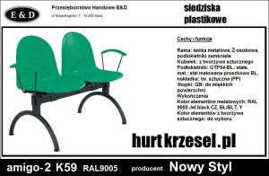 Ławka AMIGO arm-2 black, Nowy Styl, korytarz, poczekalnia,  wygodna, atrakcyjna C10