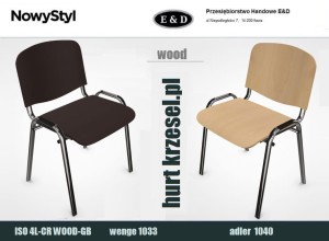 Krzesło ISO wood, wygodne, atest Ergo, Nowy Styl  C10