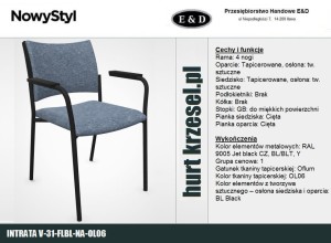 Wygodne krzesło konferencyjne INTRATA V31 ARM, Nowy Styl, cr C10