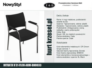 Krzesło INTRATA -V31 komfortowe, wygodne, modne, Nowy Styl, 4-nogi  C10