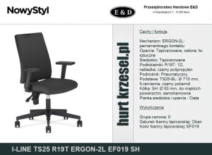 I-LINE Nowy Styl, krzesło biurowe. tanie, iline ergon r19 C10.wu