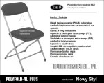 Krzesło POLYFOLD PLUS, składane, z tapicerką, mocne, atesty - Nowy Styl C22