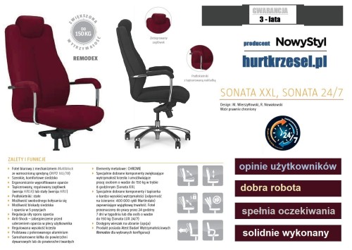 Wytrzymały fotel gabinetowy 150kg SONATA 24 7 Nowy Styl.jpg