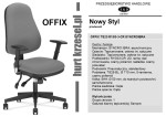 Krzesło biurowe z podłokietniakmi OFFIX Nowy Styl  atest REMODEX  R15G ibra, MPiPS 