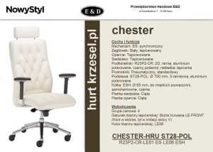 Oldschool fotel biurowy Chester Nowy Styl -  ergonomia, także dla dużych  hru  C10